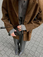 Isla | Women's Suede Jacket | Button-Front · Eltrendio