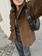 Isla | Women's Suede Jacket | Button-Front · Eltrendio