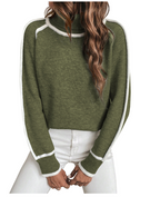 Isla | Women's Turtleneck Jumper | Contrast Trim · Eltrendio