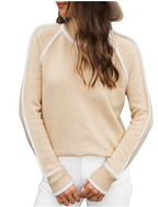 Isla | Women's Turtleneck Jumper | Contrast Trim · Eltrendio