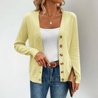 Isla | Women's V-Neck Cardigan | Button-Front · Eltrendio