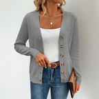 Isla | Women's V-Neck Cardigan | Button-Front · Eltrendio