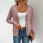 Isla | Women's V-Neck Cardigan | Button-Front · Eltrendio