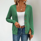 Isla | Women's V-Neck Cardigan | Button-Front · Eltrendio