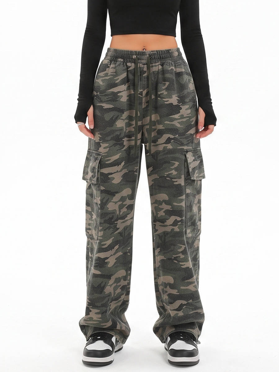 Isla | Women's Wide-Leg Cargo Trousers | Drawstring Waist · Eltrendio