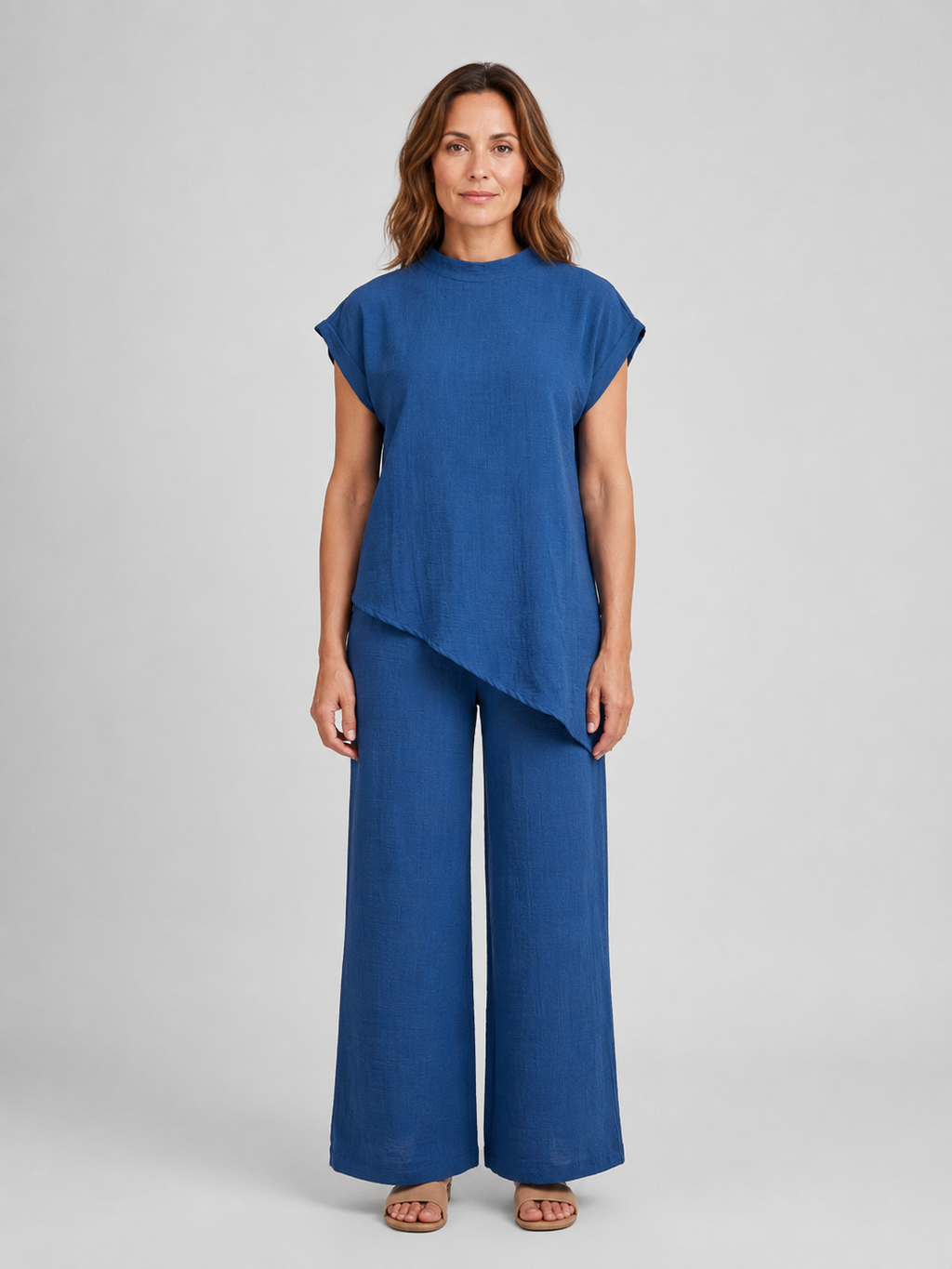Isla | Women's Wide-Leg Co-Ord Set | Asymmetric Top · Eltrendio