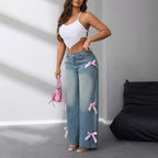 Isla | Women's Wide-Leg Jeans | Bow Detail · Eltrendio