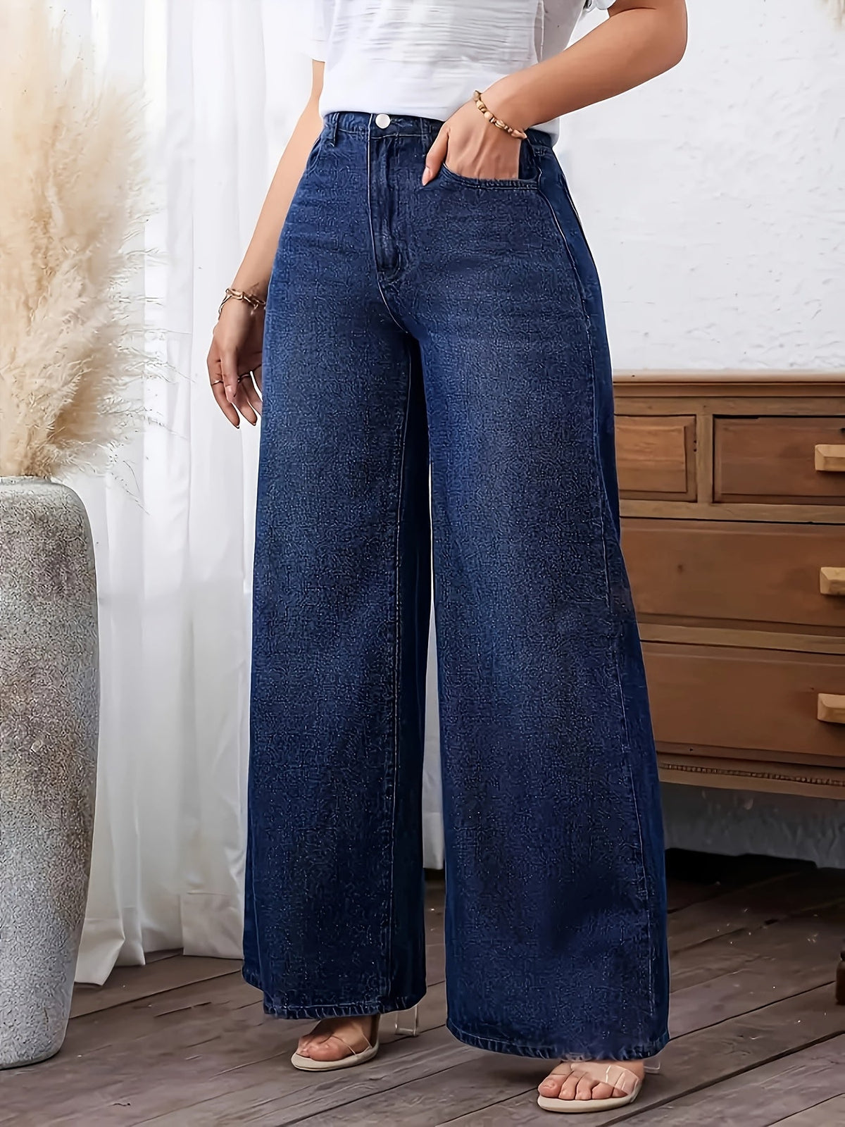 Isla | Women's Wide-Leg Jeans | High-Waisted · Eltrendio