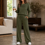 Isla | Women's Wide-Leg Loungewear Set | Drawstring Waist · Eltrendio