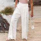 Isla | Women's Wide-Leg Trousers | Shirred Waist · Eltrendio