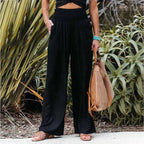 Isla | Women's Wide-Leg Trousers | Shirred Waist · Eltrendio
