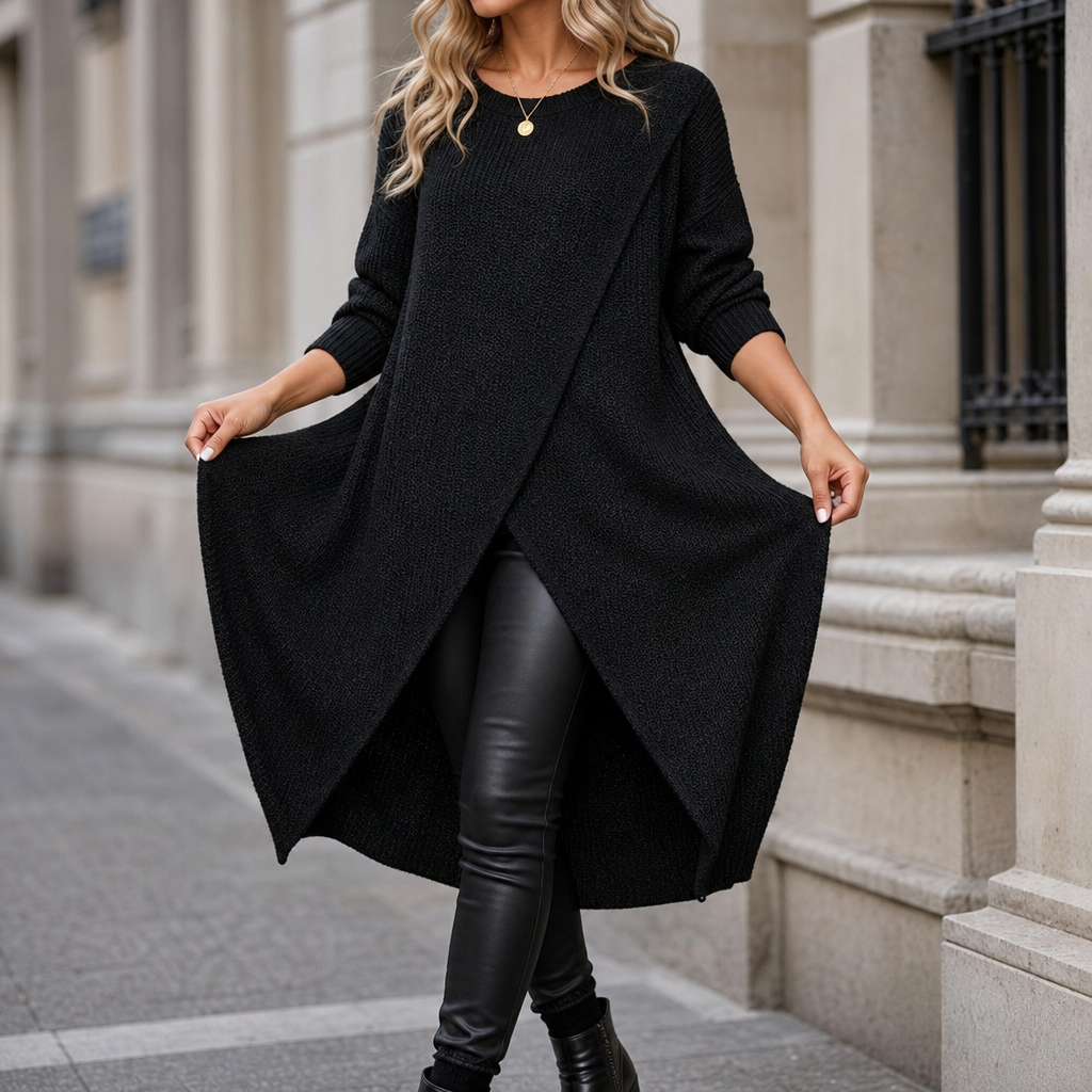 Isla | Women's Wrap-Front Tunic | Long Sleeve · Eltrendio