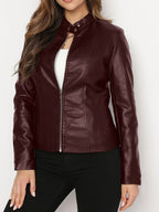Isla | Women's Zip-Up Jacket | Faux Leather · Eltrendio