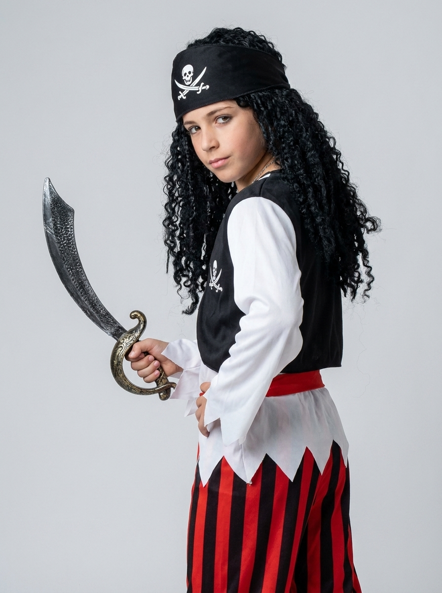Jack | Kids' Pirate Costume | Striped Trousers-Eltrendio