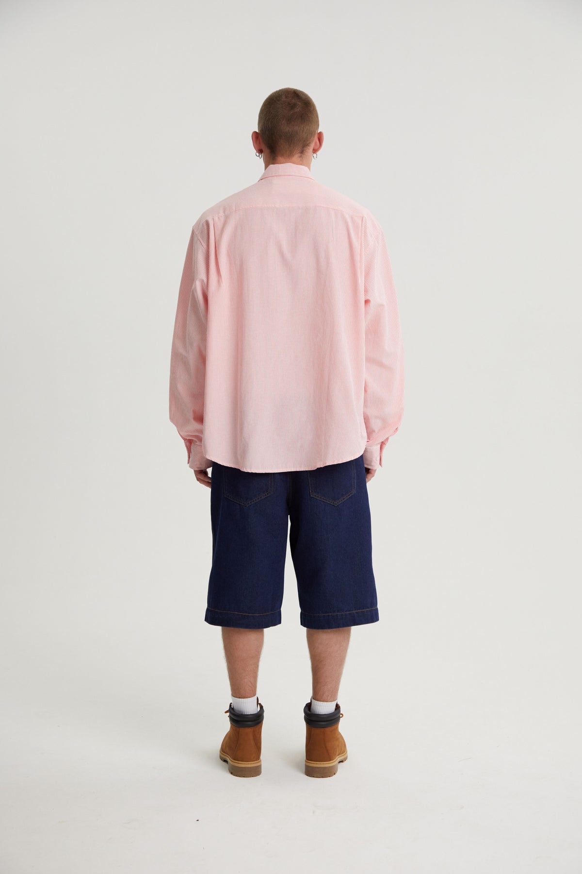 Jamie | Unisex Oversized Shirt | Striped Cotton Y2K Style-Eltrendio