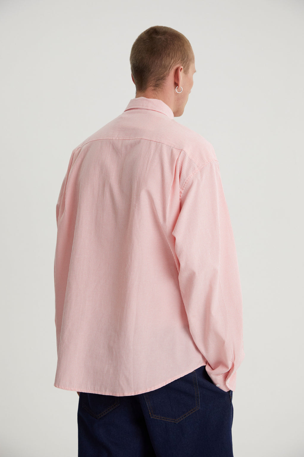 Jamie | Unisex Oversized Shirt | Striped Cotton Y2K Style-Eltrendio