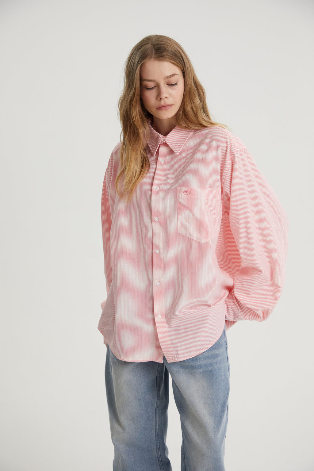 Jamie | Unisex Oversized Shirt | Striped Cotton Y2K Style-Eltrendio