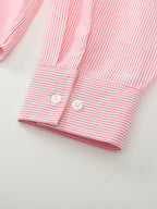 Jamie | Unisex Oversized Shirt | Striped Cotton Y2K Style-Eltrendio