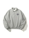 Lucas | Unisex Polo Sweatshirt | Oversized Cropped Retro Style-Eltrendio