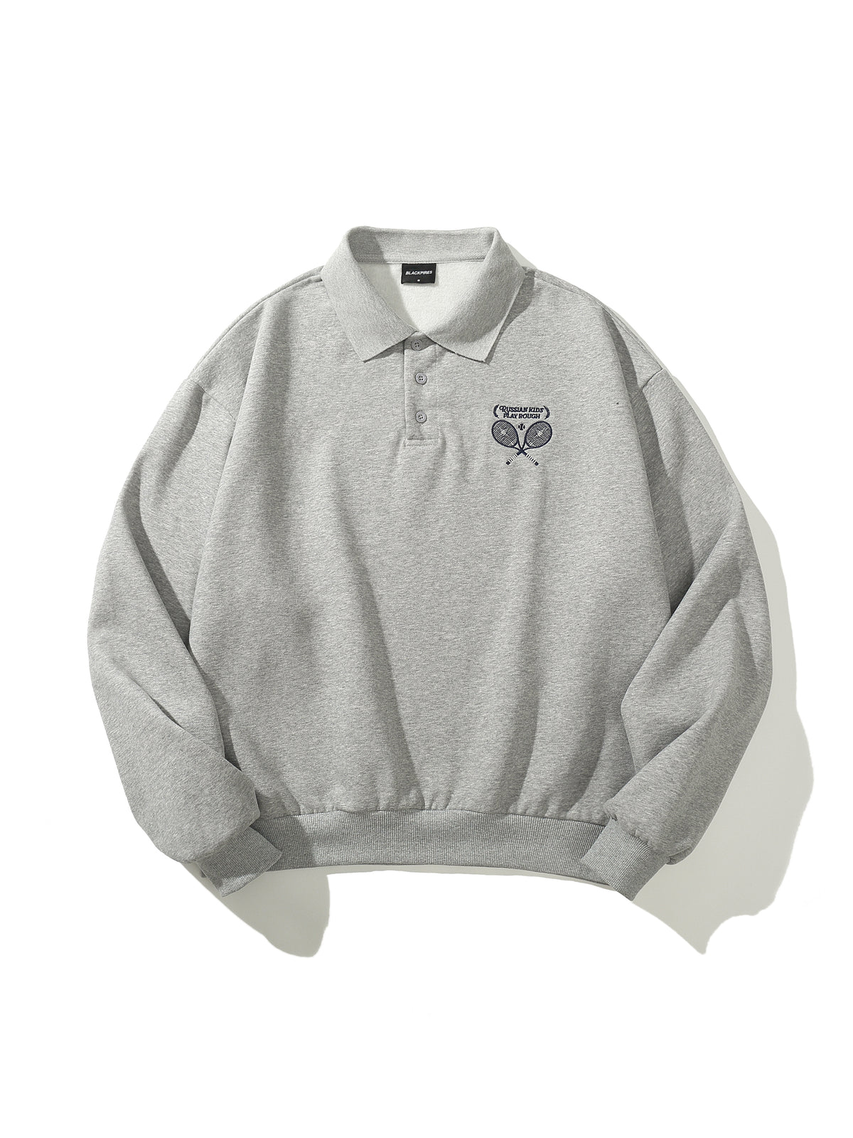 Lucas | Unisex Polo Sweatshirt | Oversized Cropped Retro Style-Eltrendio