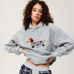 Mabel | Women's Cropped Hoodie | Dog Embroidery · Eltrendio