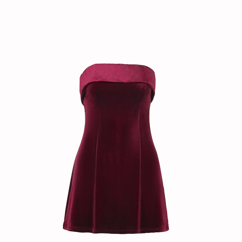Madison | Women's Strapless Party Mini Going Out Dress | Folded Neckline · Eltrendio