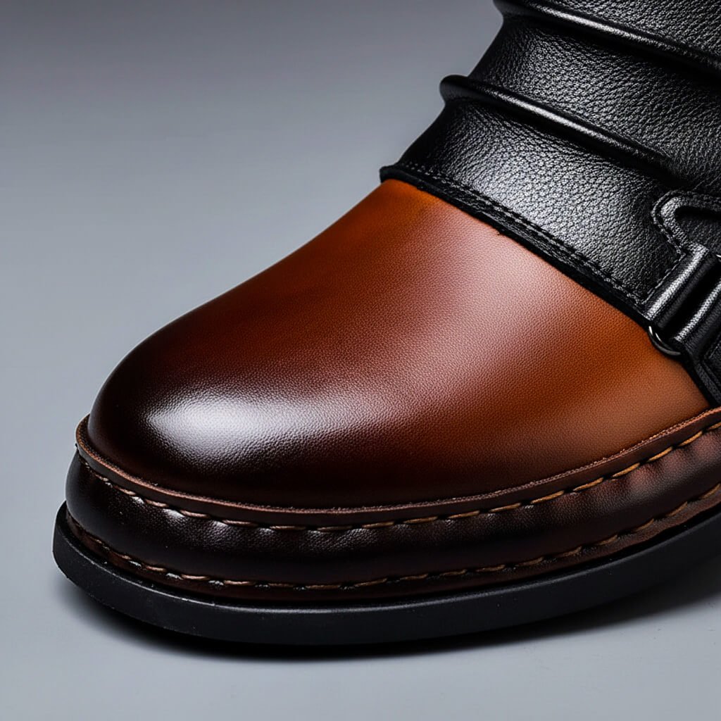 Marcus | Men's Buckle Ankle Boots | Two-Tone · Eltrendio