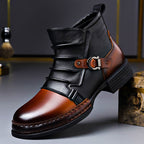 Marcus | Men's Buckle Ankle Boots | Two-Tone · Eltrendio