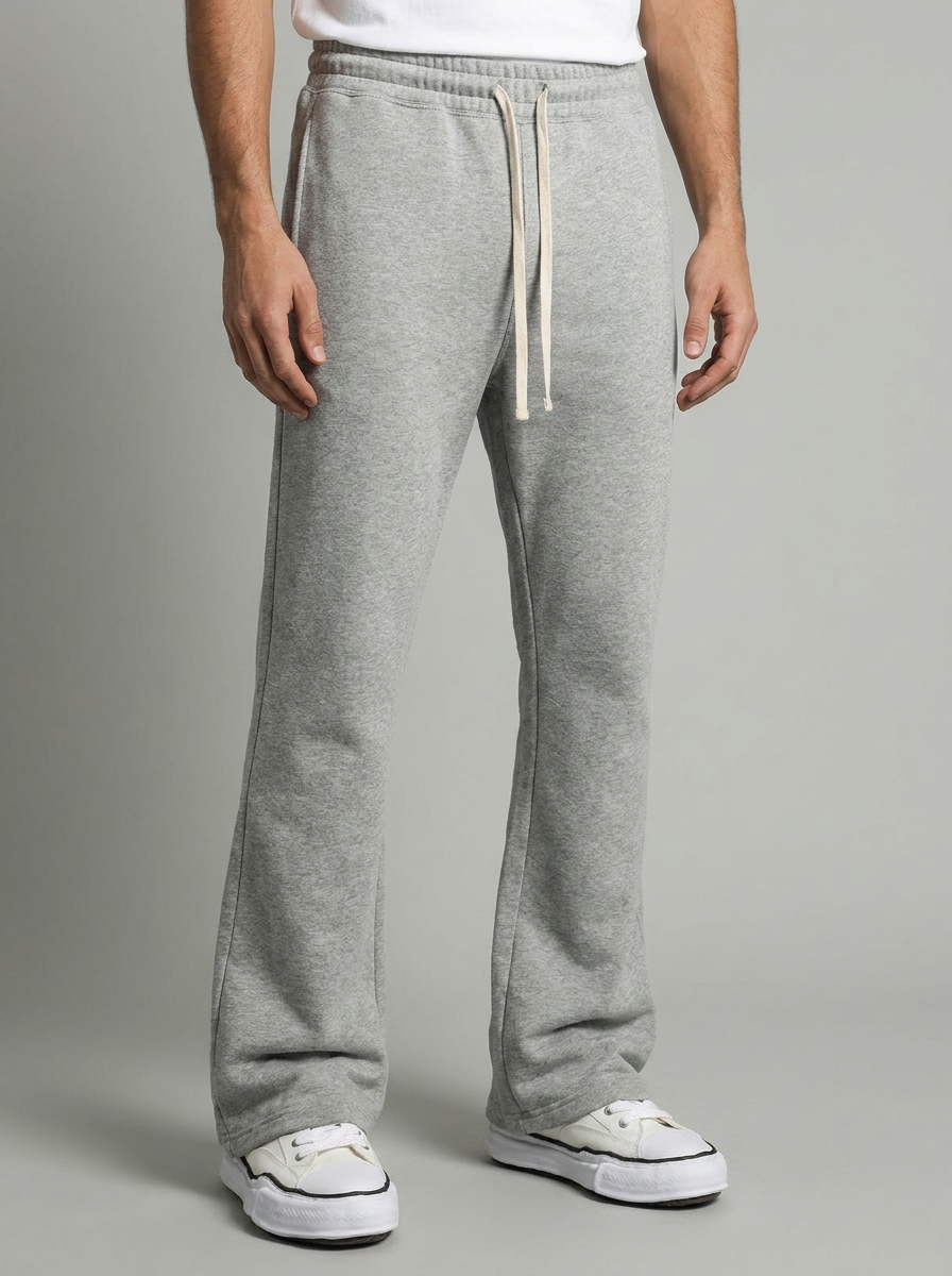 Marcus | Men's Flared Joggers | Cotton Fleece-Eltrendio