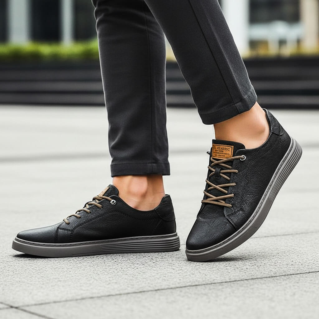 Marcus | Men's Lace-Up Trainers | Low-Top · Eltrendio