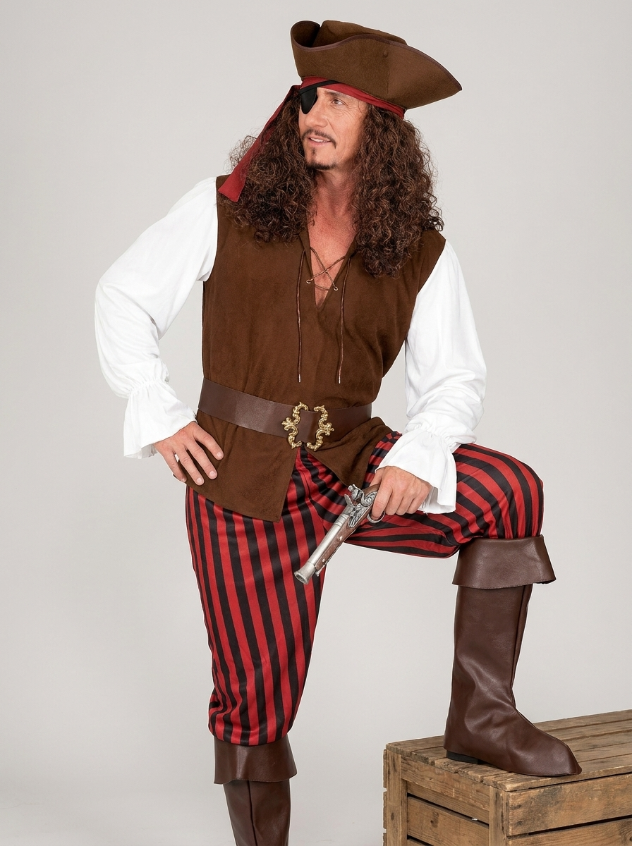 Marcus | Men's Pirate Costume | Complete Set-Eltrendio