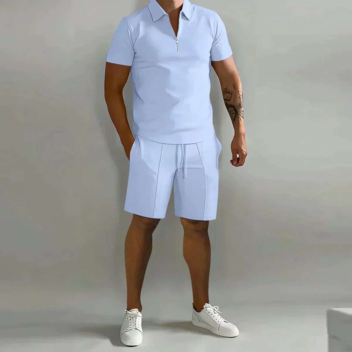 Marcus | Men's Polo Shirt Set | Zip Neck · Eltrendio