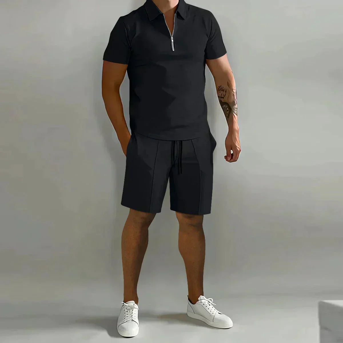 Marcus | Men's Polo Shirt Set | Zip Neck · Eltrendio