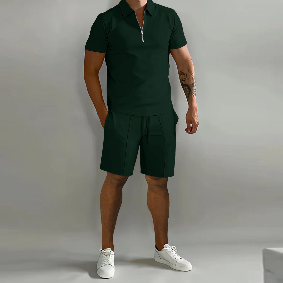 Marcus | Men's Polo Shirt Set | Zip Neck · Eltrendio