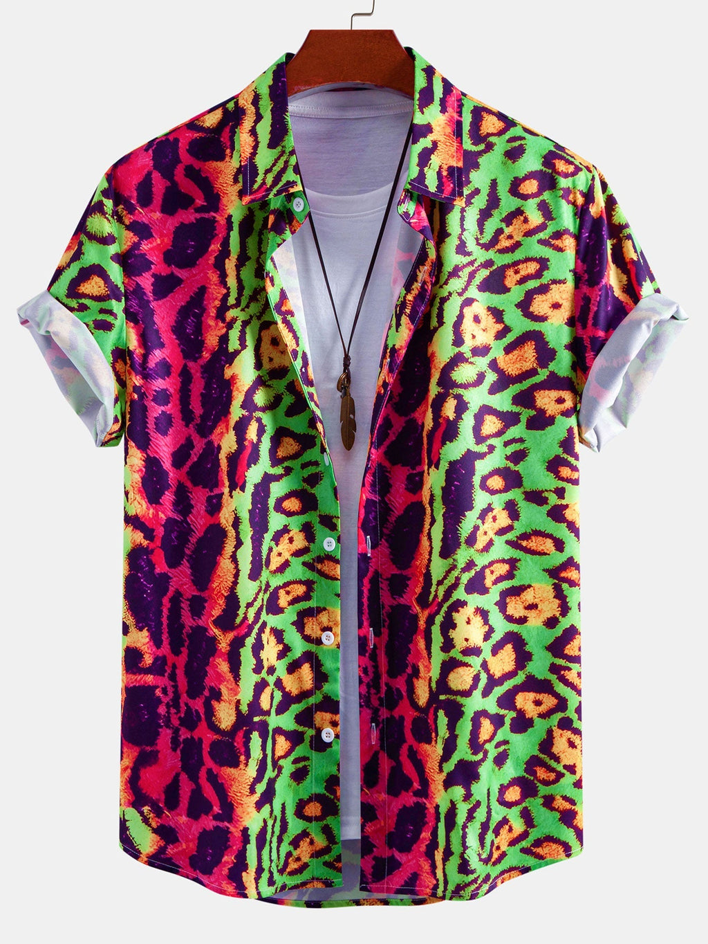 Marcus | Men's Short-Sleeve Shirt | Leopard Print · Eltrendio