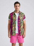 Marcus | Men's Short-Sleeve Shirt | Leopard Print-Eltrendio