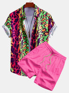Marcus | Men's Short-Sleeve Shirt | Leopard Print · Eltrendio