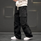 Marcus | Men's Wide-Leg Cargo Trousers | Drawstring Waist · Eltrendio