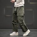 Marcus | Men's Wide-Leg Cargo Trousers | Drawstring Waist · Eltrendio