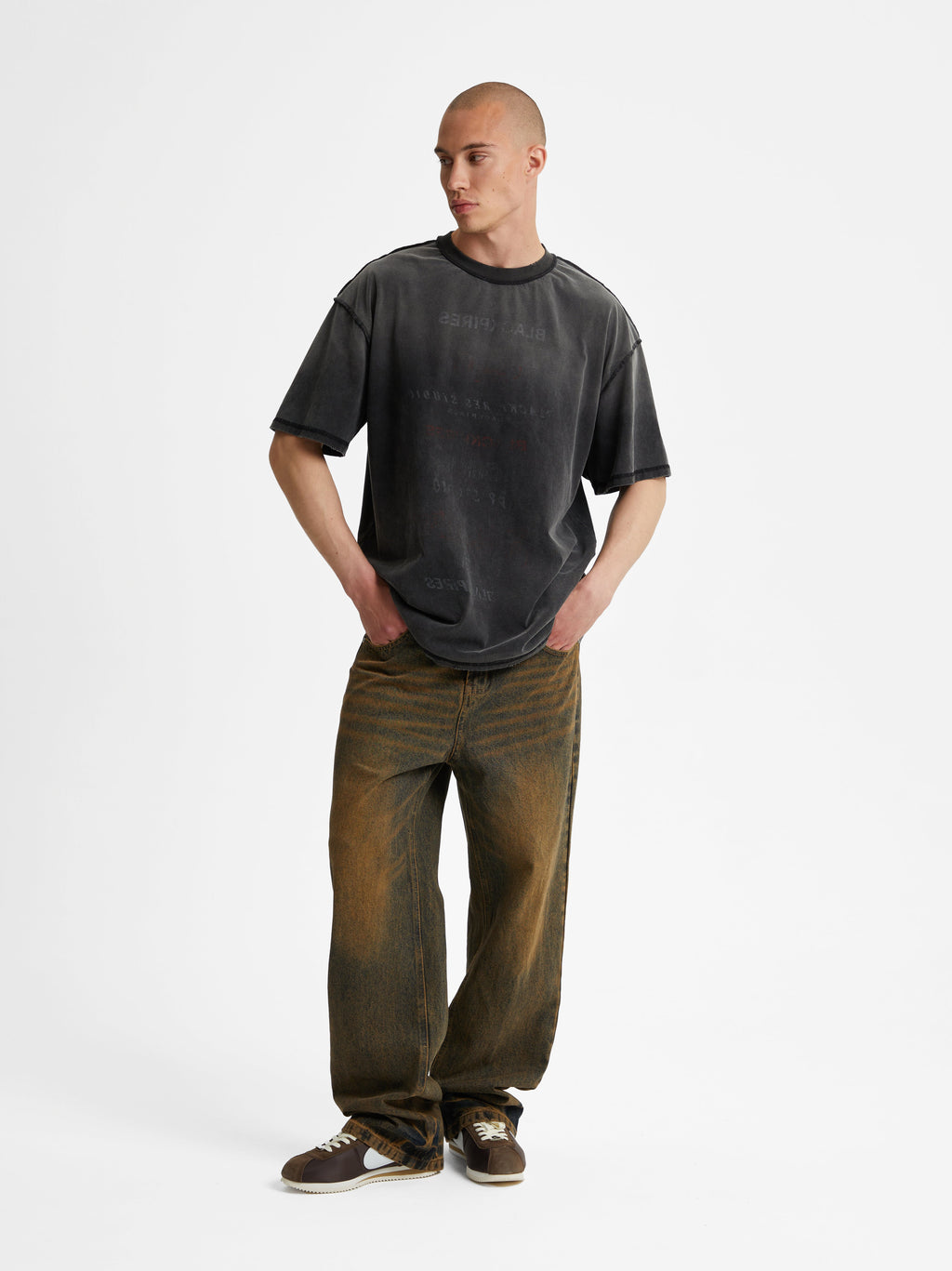 Marcus | Men's Wide-Leg Jeans | Contrast Stitching · Eltrendio