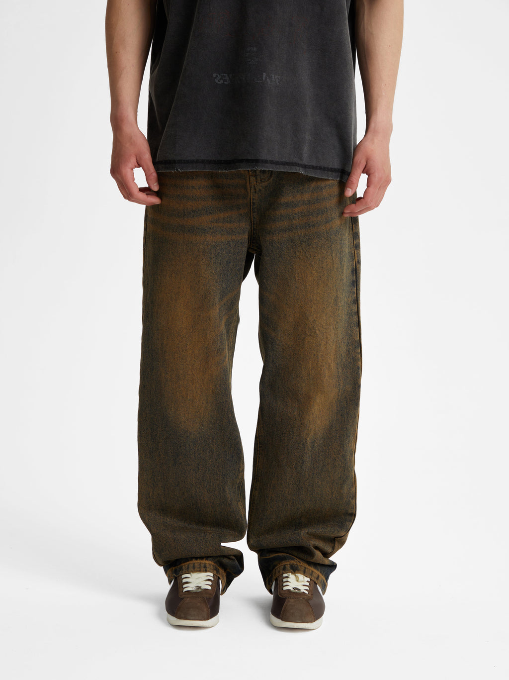 Marcus | Men's Wide-Leg Jeans | Contrast Stitching · Eltrendio