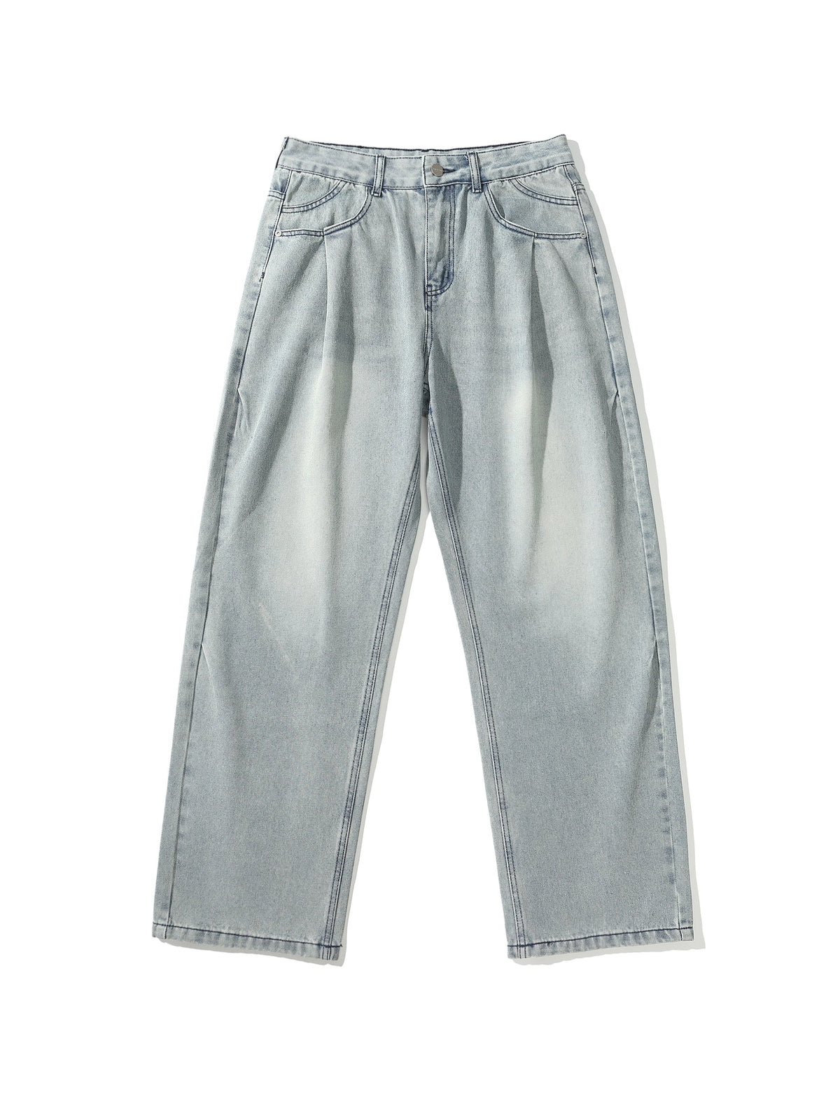 Marcus | Men's Wide-Leg Jeans | Contrast Stitching · Eltrendio