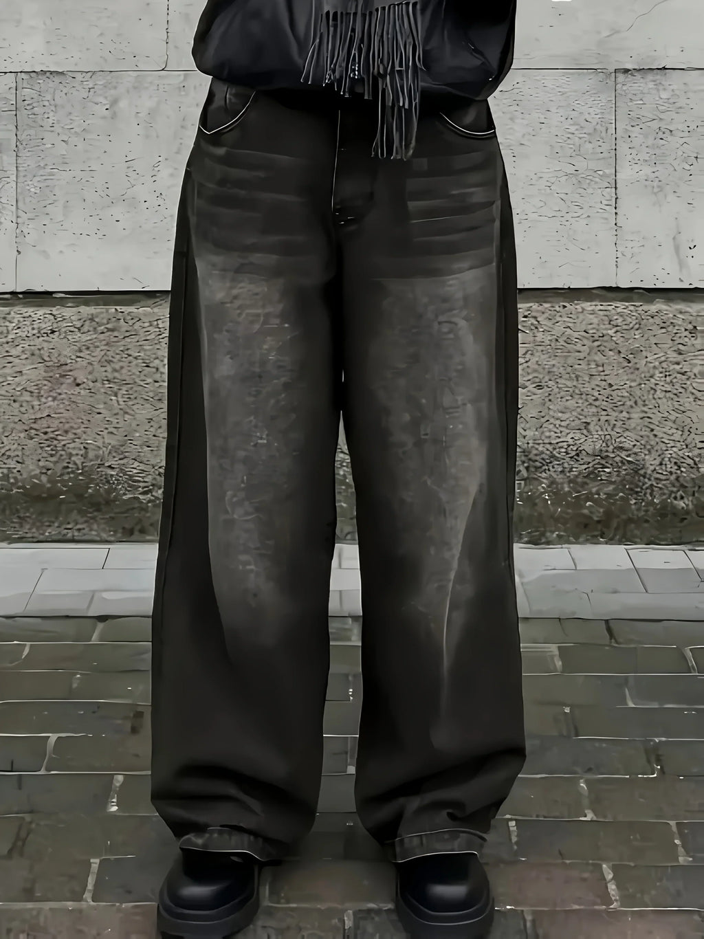 Marcus | Men's Wide-Leg Jeans | Faded Denim · Eltrendio