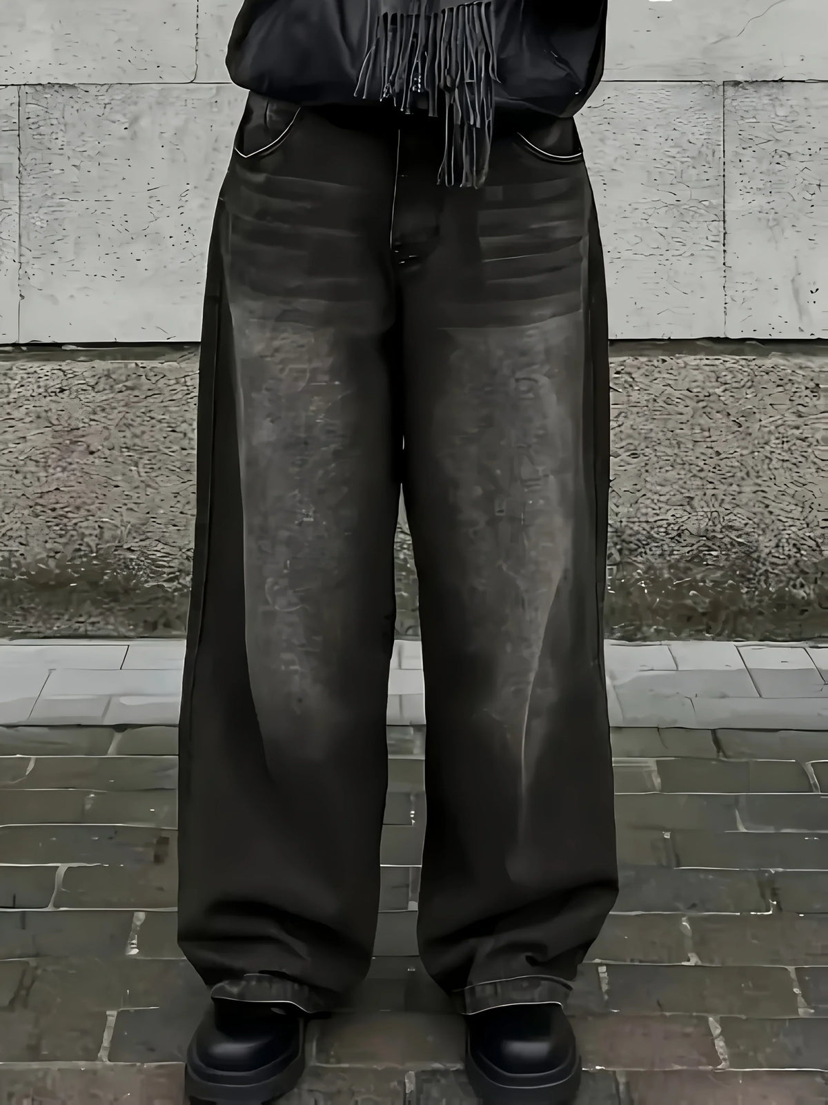 Marcus | Men's Wide-Leg Jeans | Faded Denim · Eltrendio