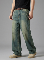 Marcus | Men's Wide-Leg Jeans | Faded Denim-Eltrendio