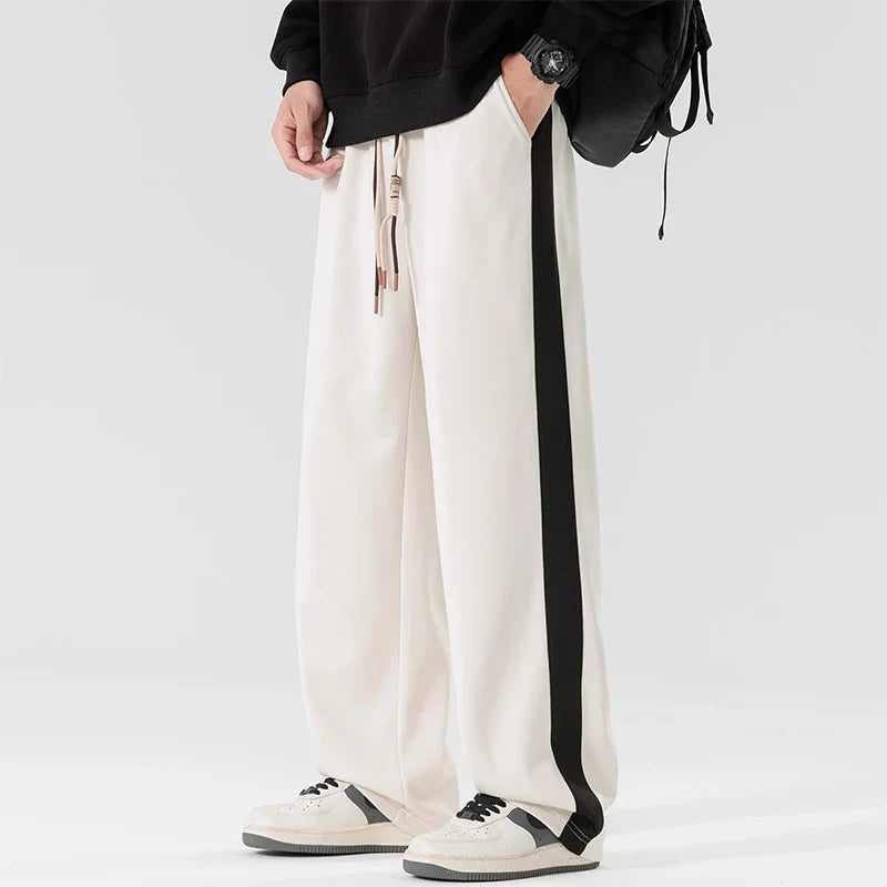 Marcus | Men's Wide-Leg Joggers | Side Stripe · Eltrendio