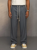 Marcus | Men's Wide-Leg Trousers | Drawstring Waist-Eltrendio