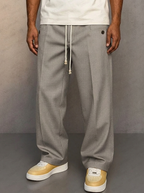 Marcus | Men's Wide-Leg Trousers | Drawstring Waist-Eltrendio