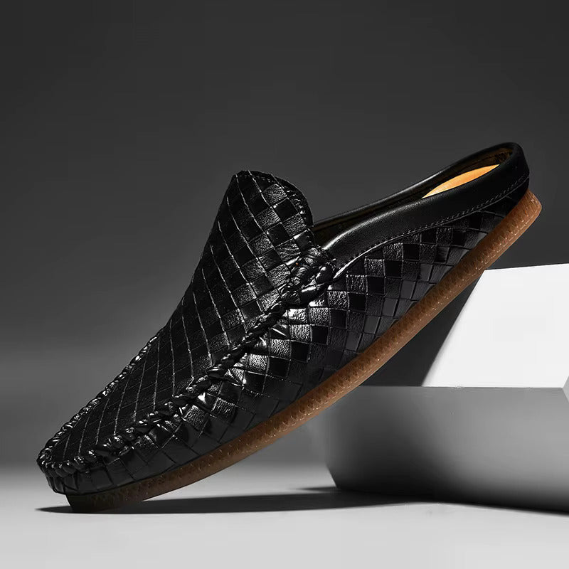 Marcus | Men's Woven Backless Loafers | Slip-On · Eltrendio