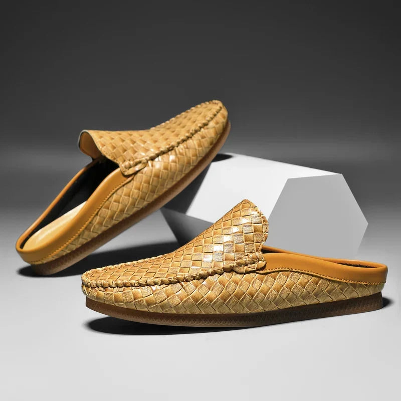 Marcus | Men's Woven Backless Loafers | Slip-On · Eltrendio